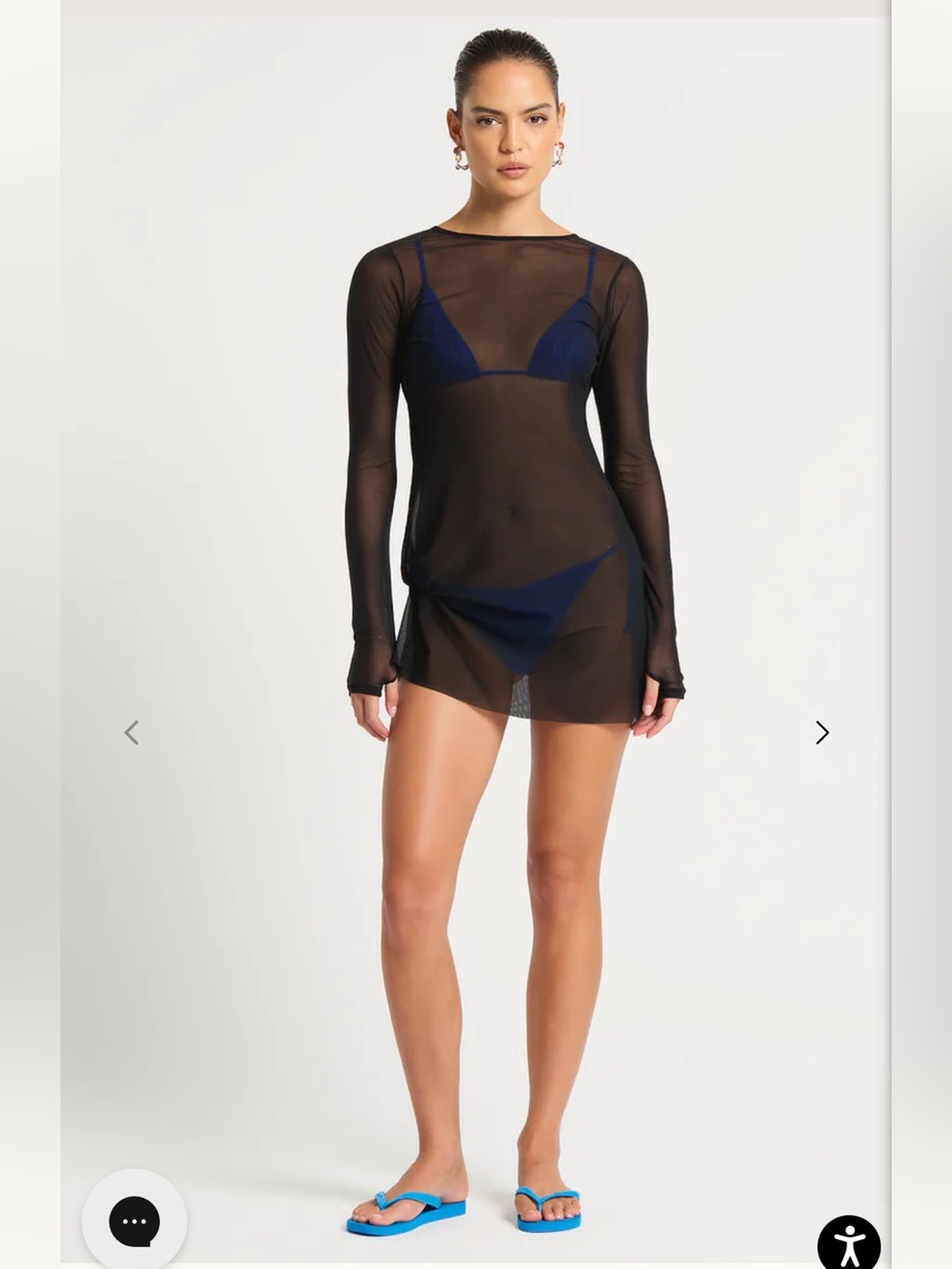 BOND-EYE “Gisele 2.0” Mesh Mini Dress in Black